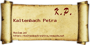 Kaltenbach Petra névjegykártya