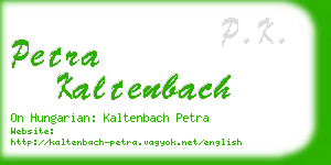 petra kaltenbach business card